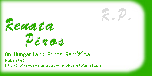 renata piros business card